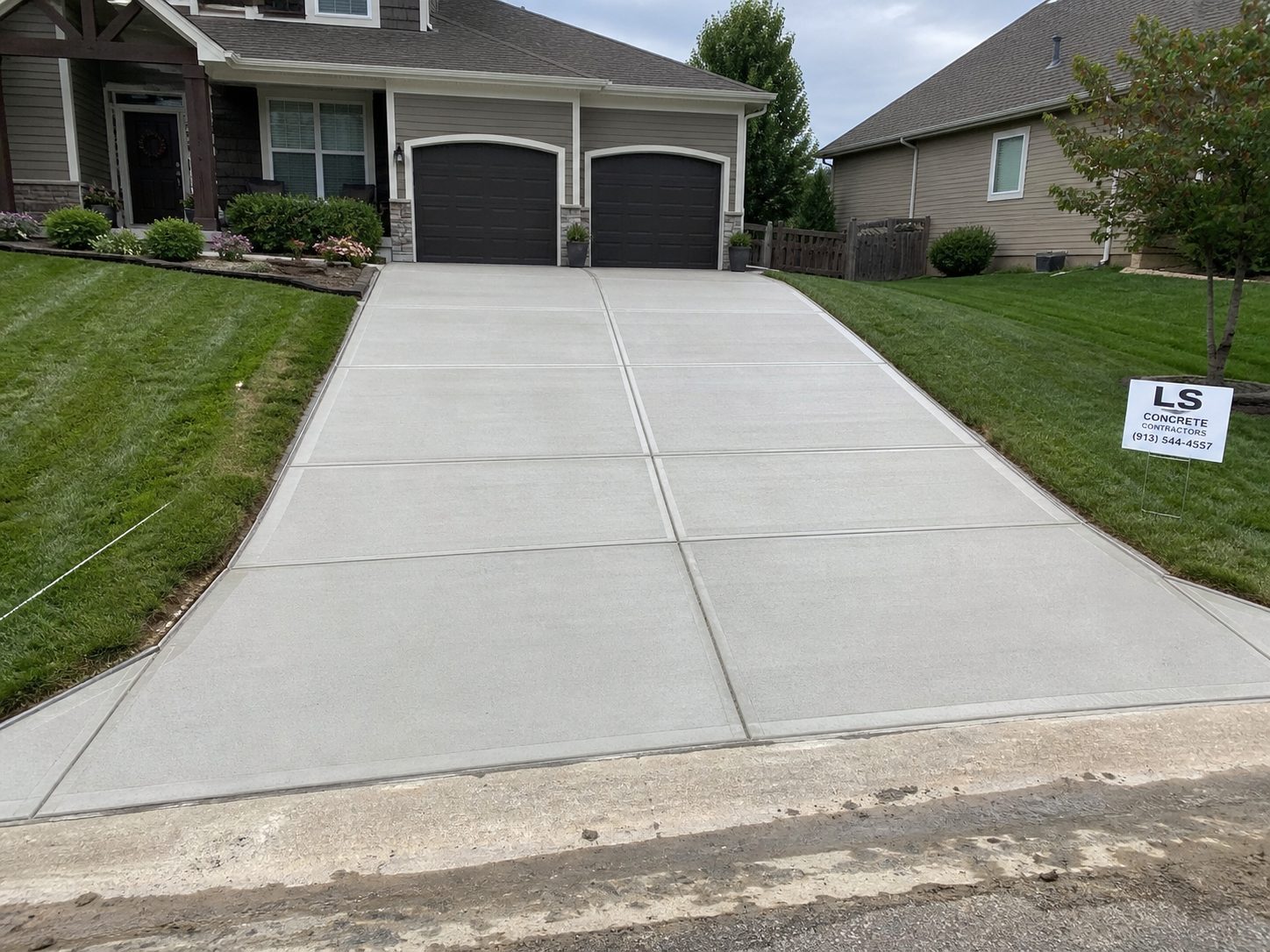 Concrete installation in progress on a Lee's Summit residential project — LS Concrete Contractors
